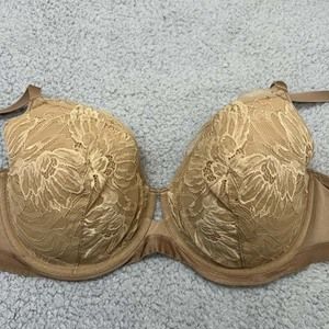 Soma Floral Lace Bra in Tan and Cream